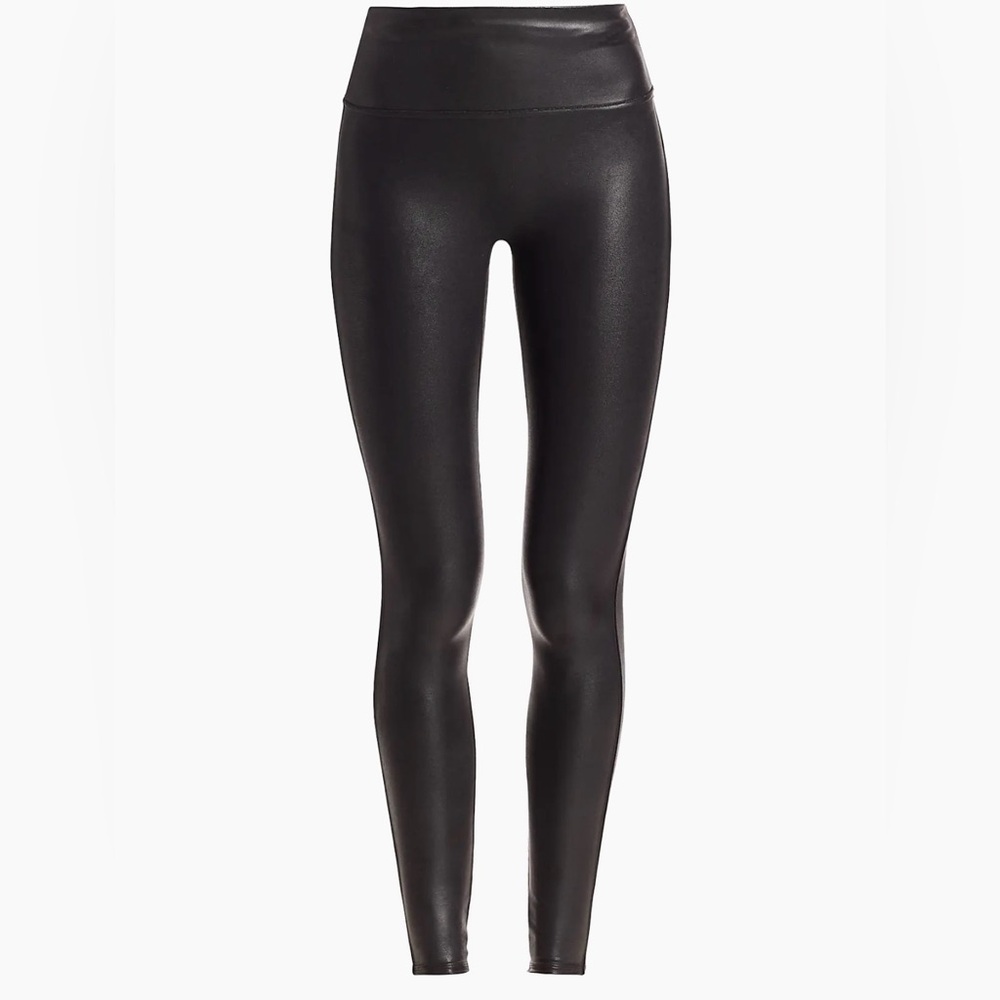 NWT SPANX Black Faux Leather Leggings Size XL - Picture 4 of 8